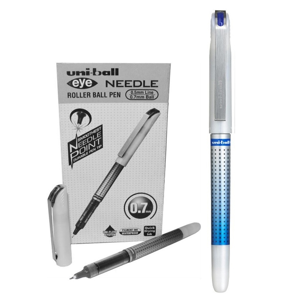 Uniball Rollerball Pen Needle Point Pack of 3 Brand New Post Free