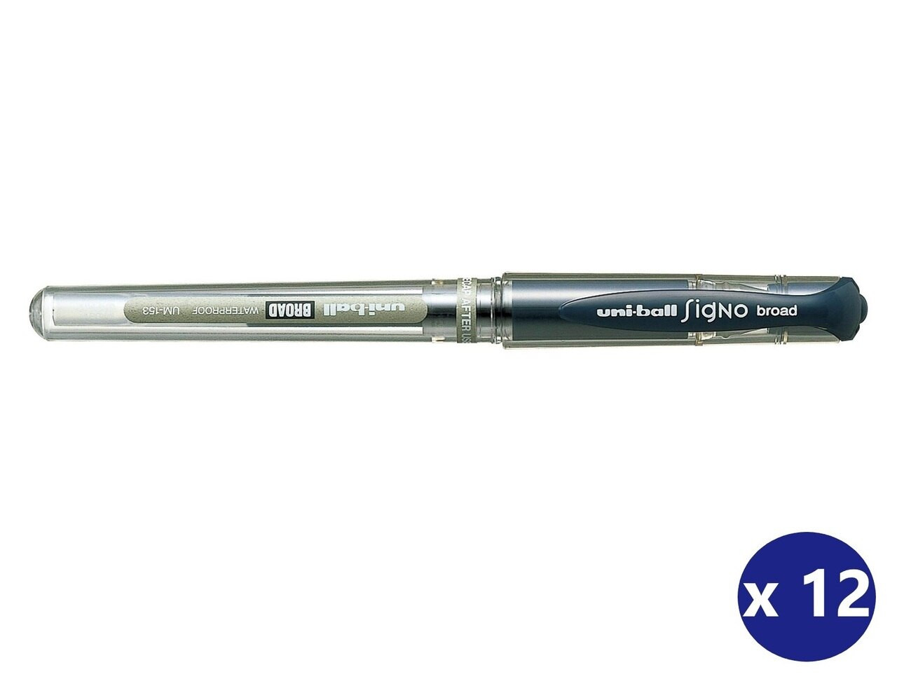 Uni-ball Signo Broad UM-153 Gel Pen - Silver Ink