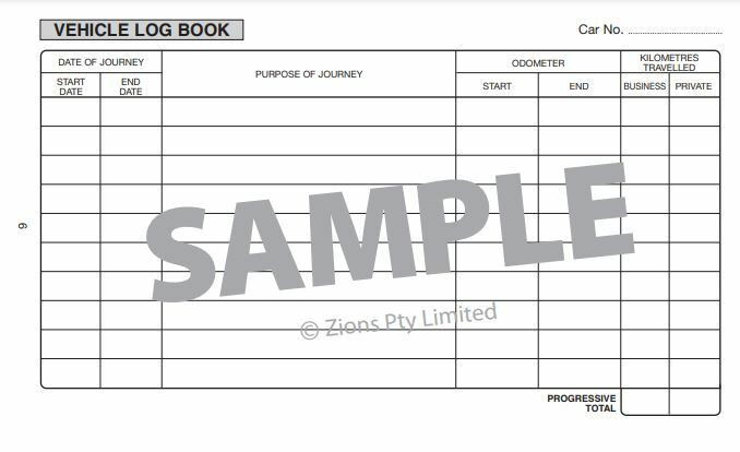 Zions VTED Combined Vehicle Log and Travel & Expenses Record Book