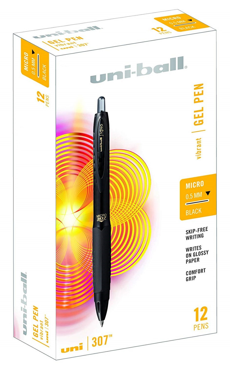 2 x Black Smooth Flow Ball Pens with Comfy Grip in gift box