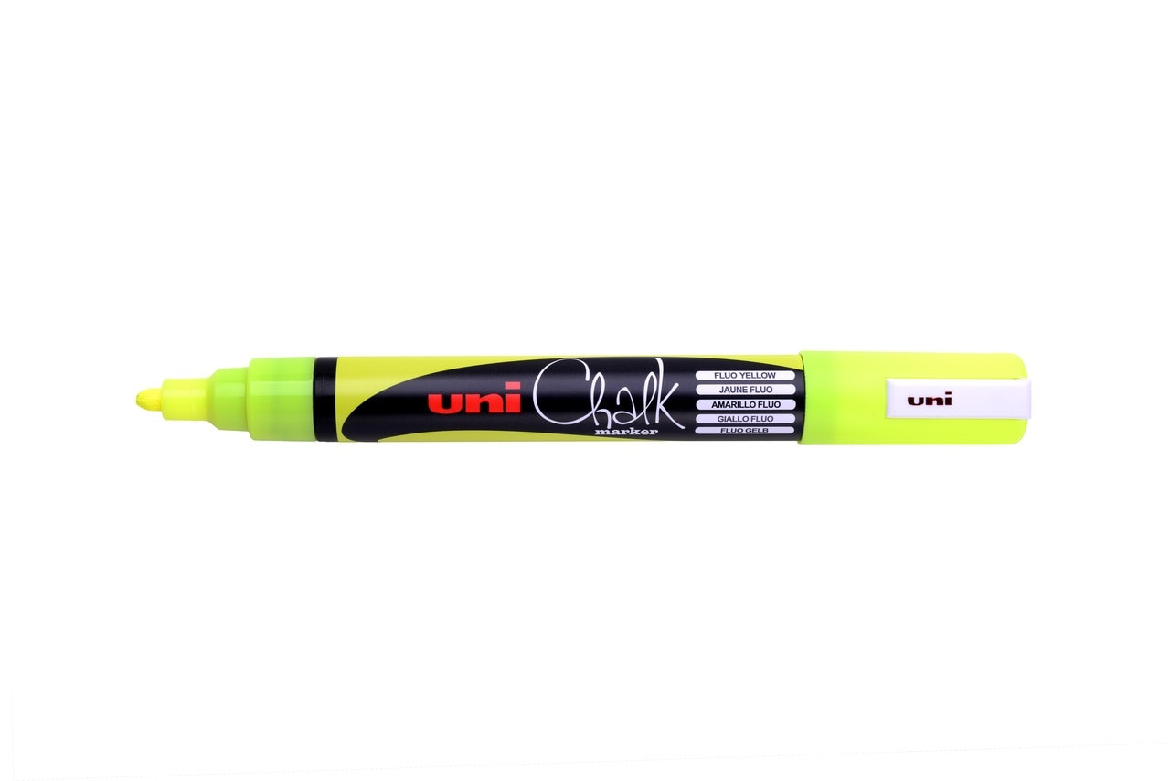 Uni-ball PWE-5M Chalk Marker Bullet Nib Black/white/gold/silver 4 Wallet 