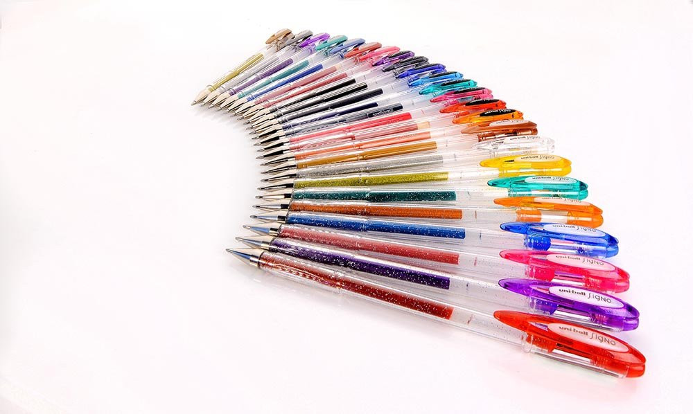 UniBall Signo Sparkling Gel Ink Rollerball Pen 8 Piece Assorted Wallet Mega Office Supplies