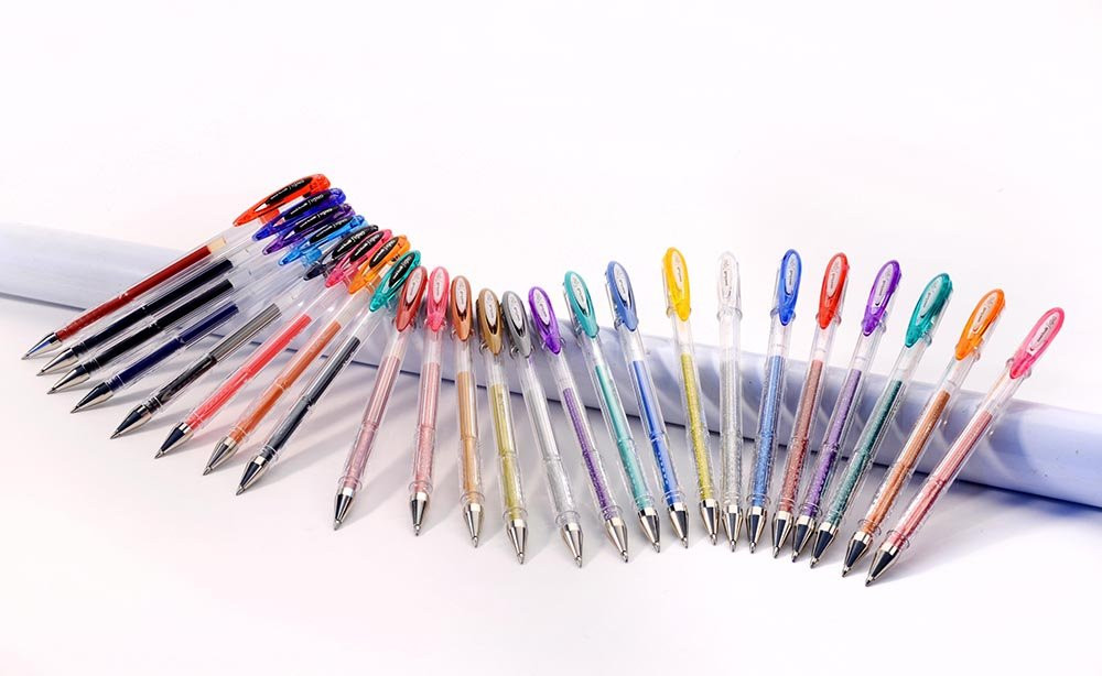 UniBall Signo Sparkling Gel Ink Rollerball Pen 8 Piece Assorted Wallet Mega Office Supplies