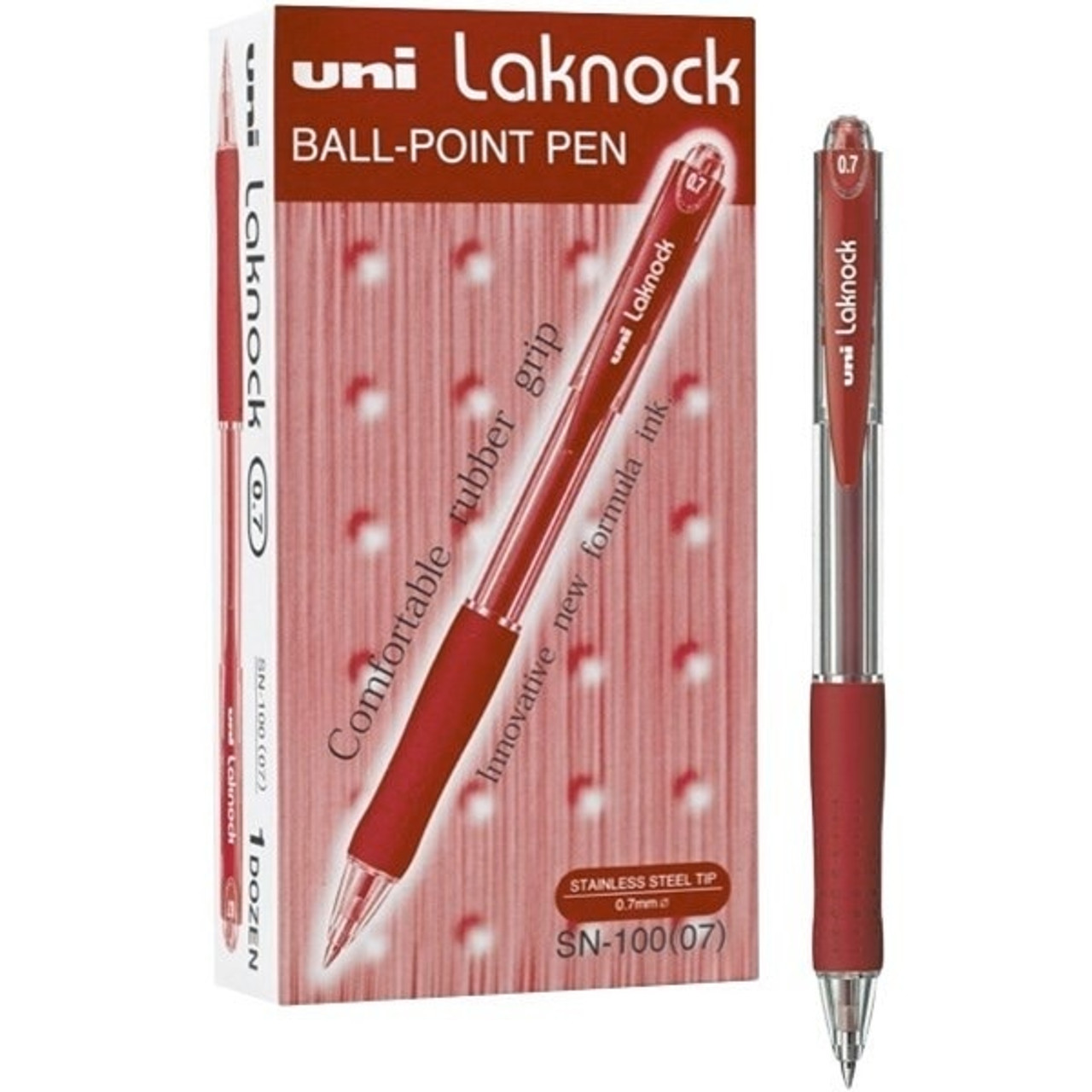 6 pcs Uni-Ball SN-100 Laknock 0.5mm ball point pen BLUE ink