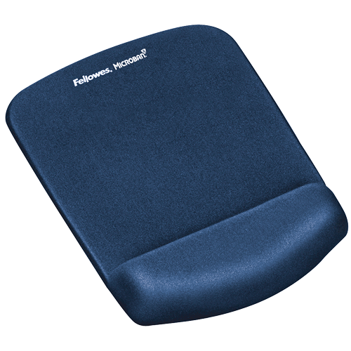 Fellowes 9287301 Mouse Pad & Wrist Rest Plush Touch Lycra Blue Mega