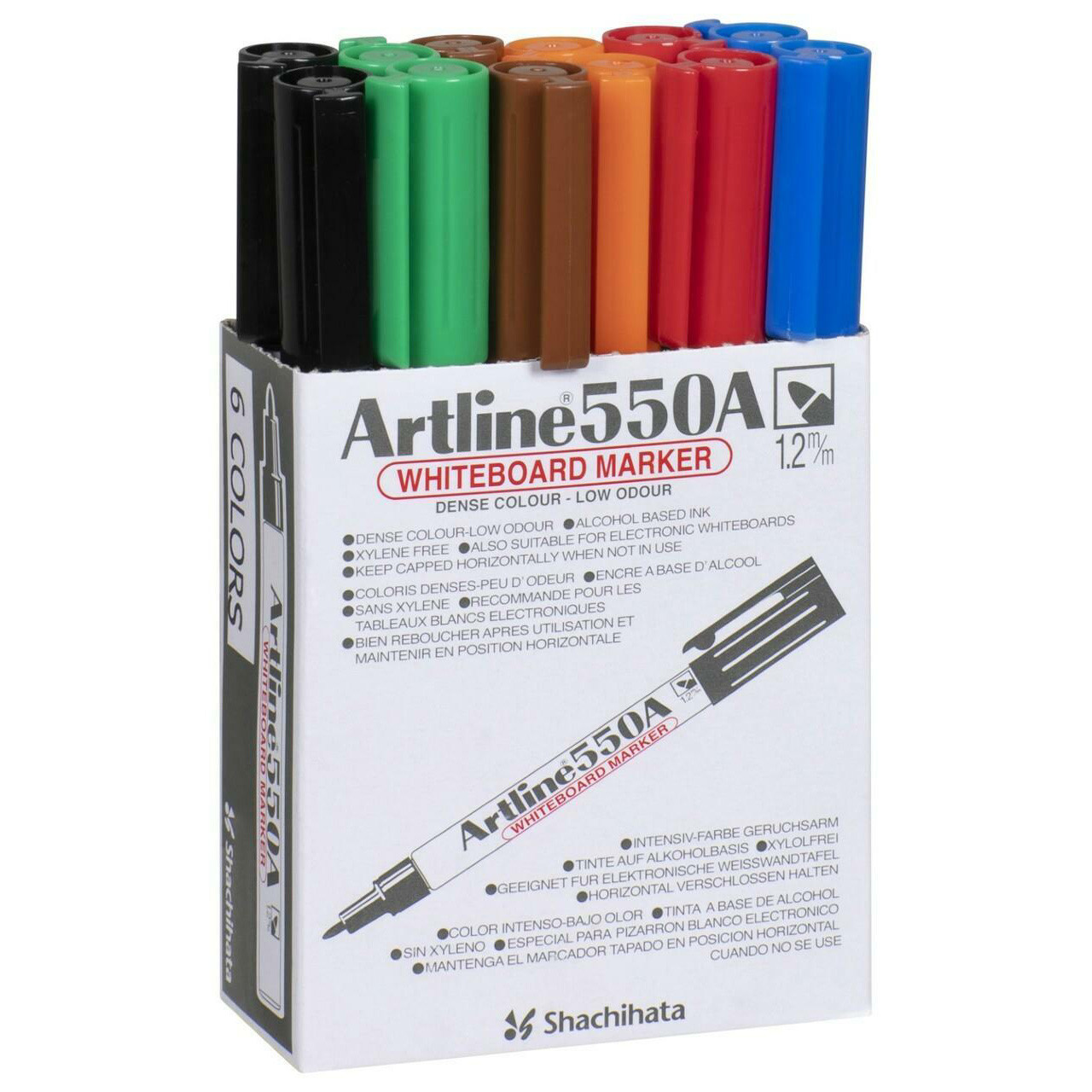 Markers Mega 2 line widths - Box x 5 Assorted Colours – Pack to School