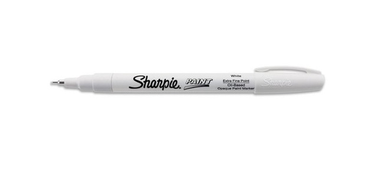 Sharpie Oil-Based Paint Marker, Extra Fine Point, White, White