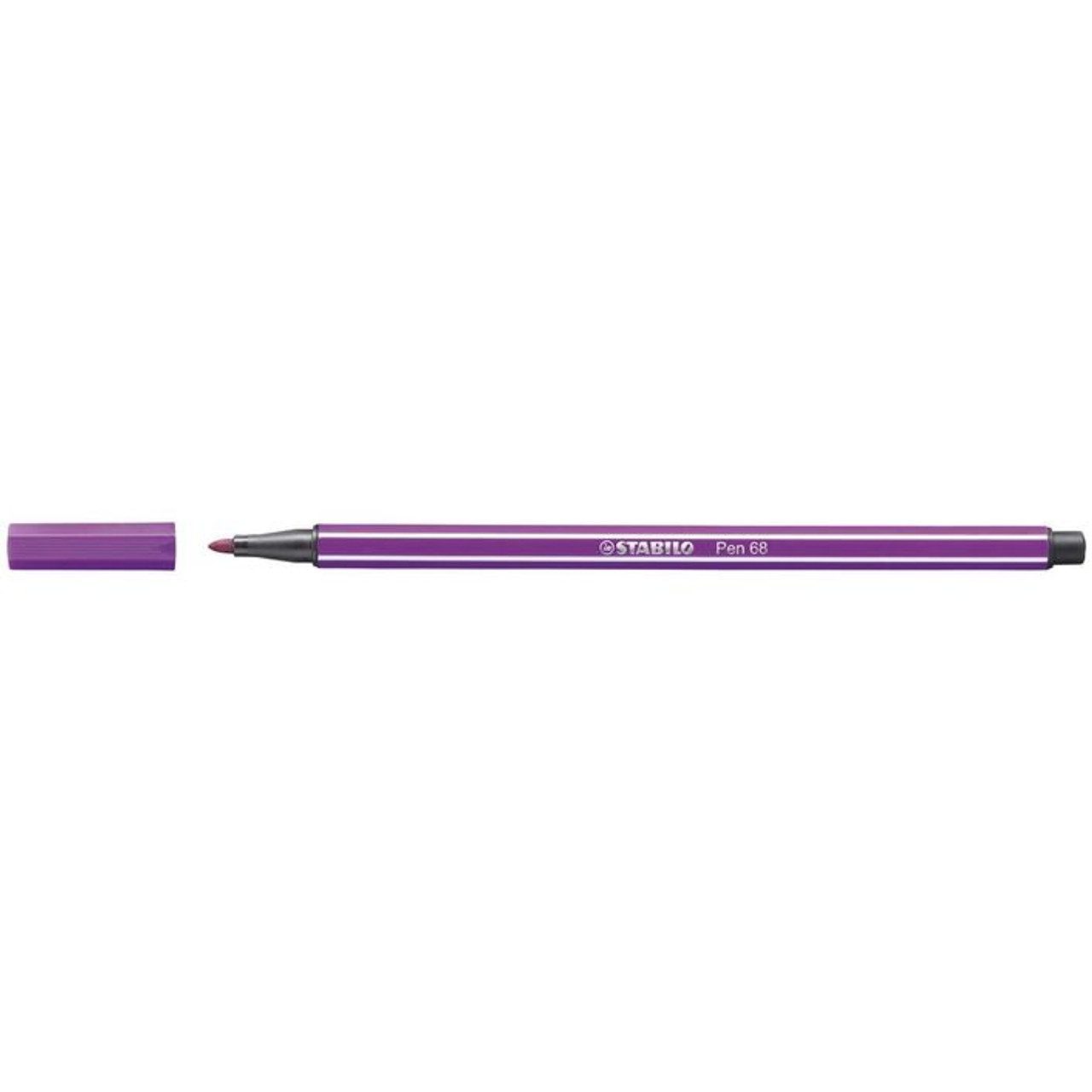  STABILO Premium Fibre-Tip Pen Pen 68 brush - Box of 10 - Black  : Office Products