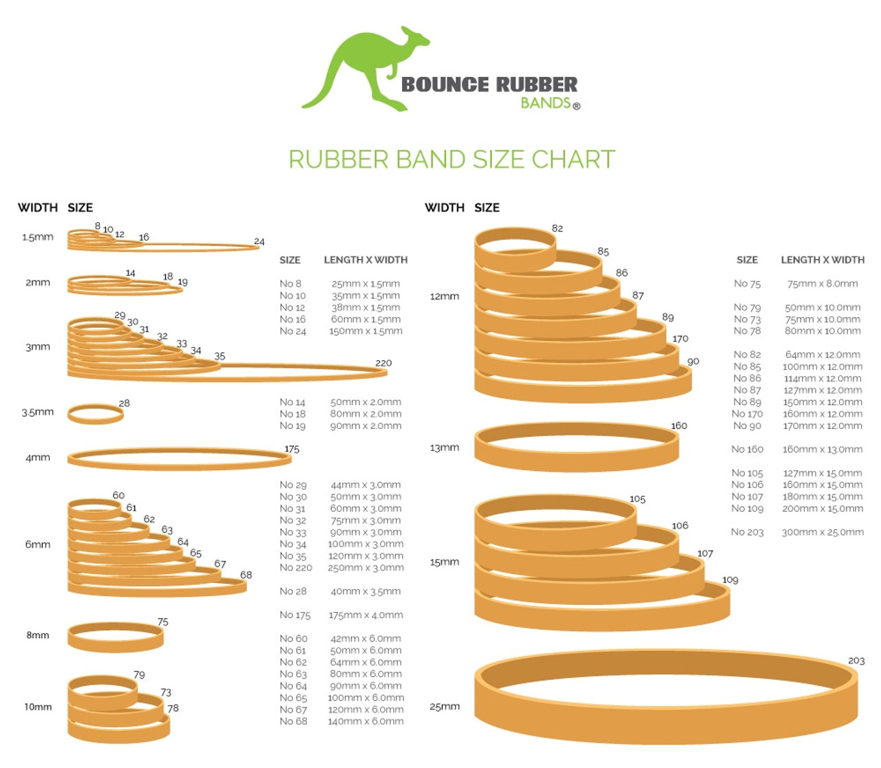 Bounce Rubber Bands Retband089N Size 89 