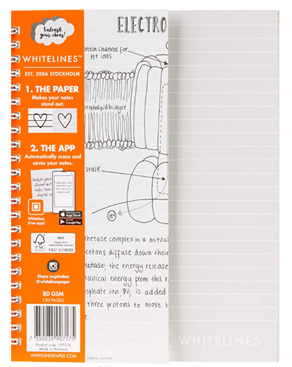 WIRE A4 LINED NOTEBOOK - Whitelines