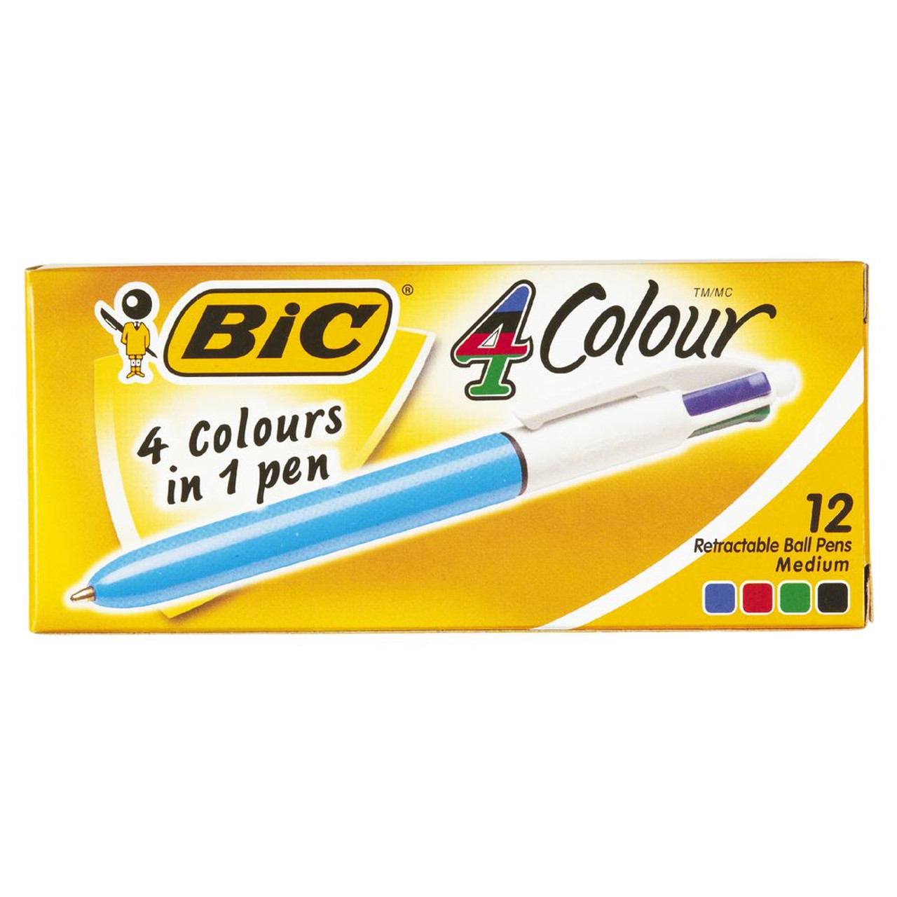 BIC 4 Colours Velours Ball Pens Medium Point (1.0 mm) - Assorted Barrel  Designs, Pack of 3 BIC