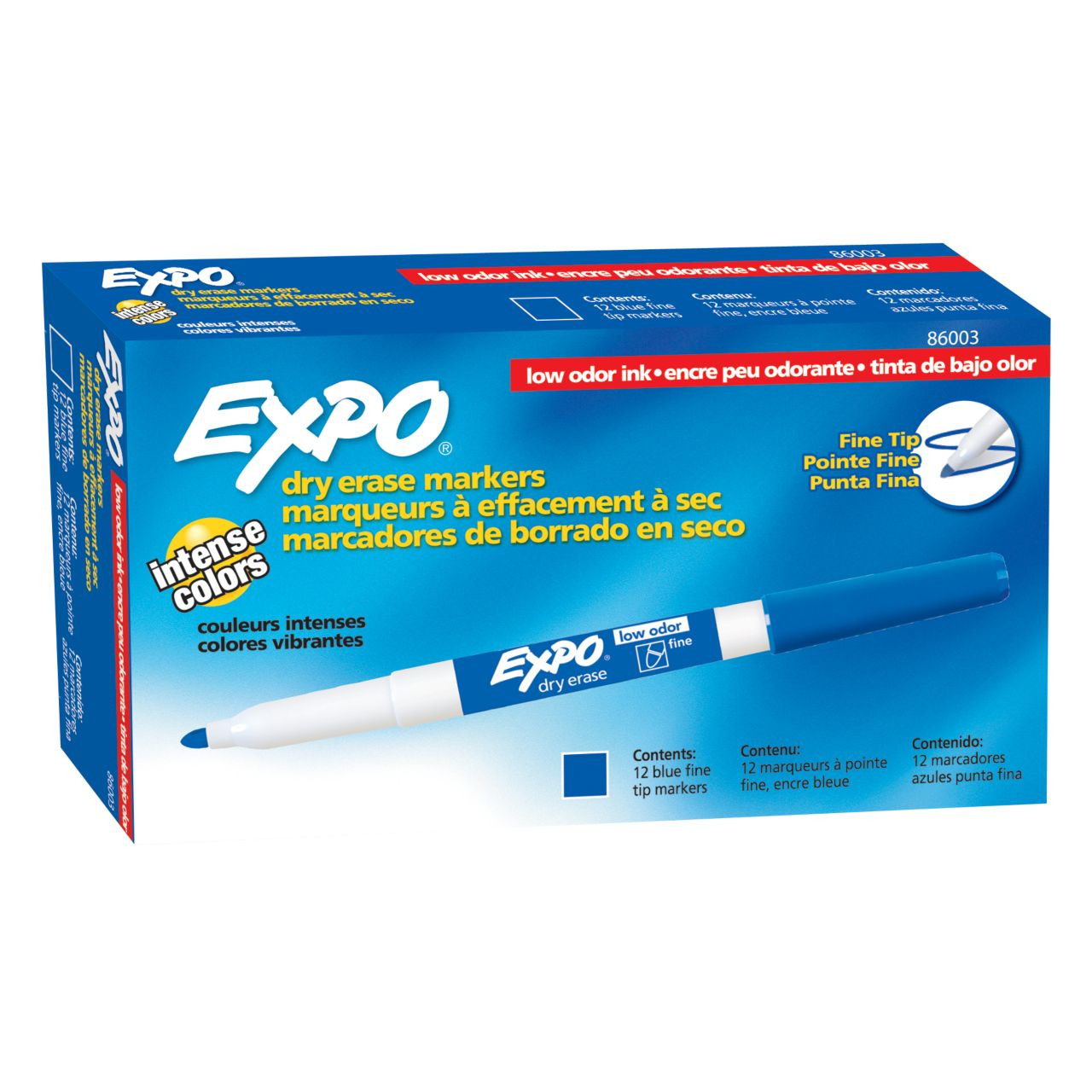 Expo Low Odor Dry Erase Marker Chisel Tip Assorted 36/Box
