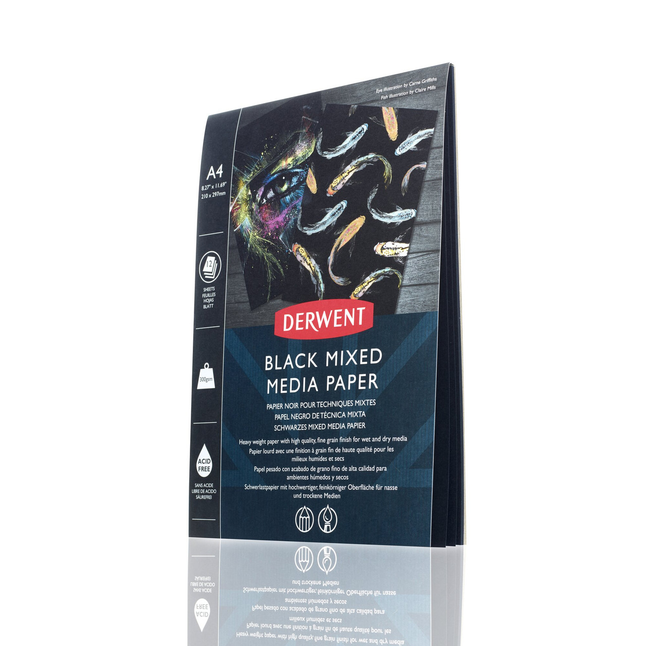 Derwent 2306018 Black Mixed Media Pad A4 Mega Office Supplies