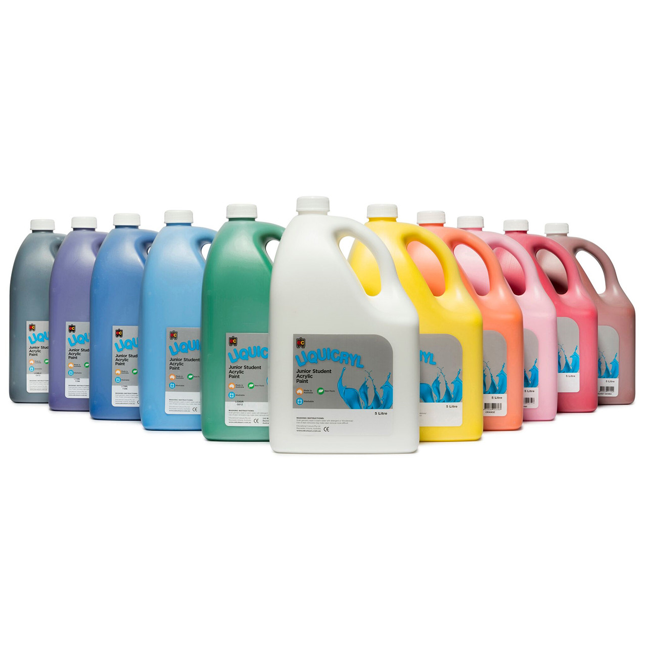 Liquicryl Junior Acrylic Paint - Brilliant Blue (5L) | Mega Office Supplies