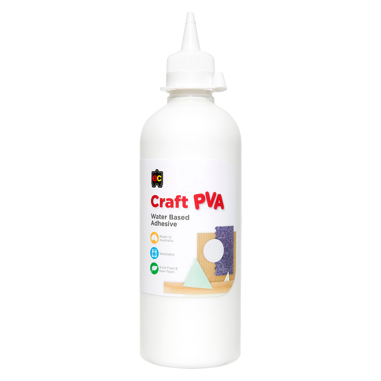 Craft PVA Water Based Adhesive 500ML Educational Colours Mega Office Supplies