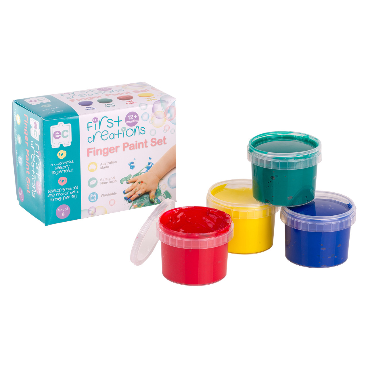 Finger Paint 100ml Set of 4 Mega Office Supplies