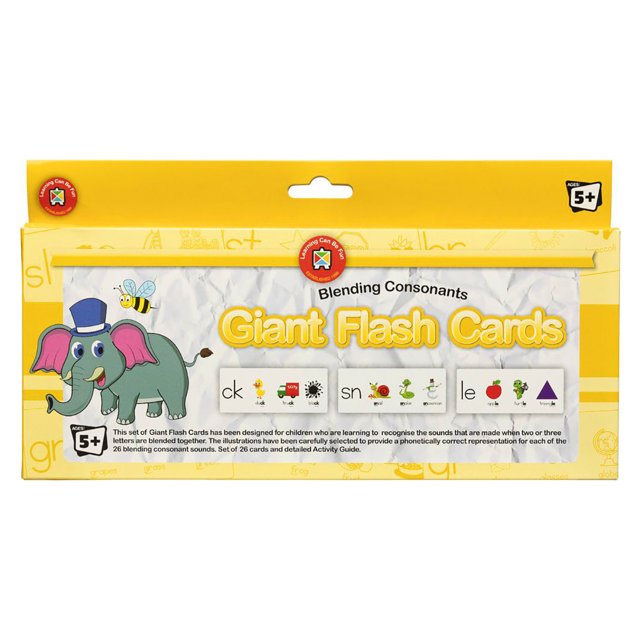 Giant Flash Cards - Blending Consonants | Mega Office Supplies