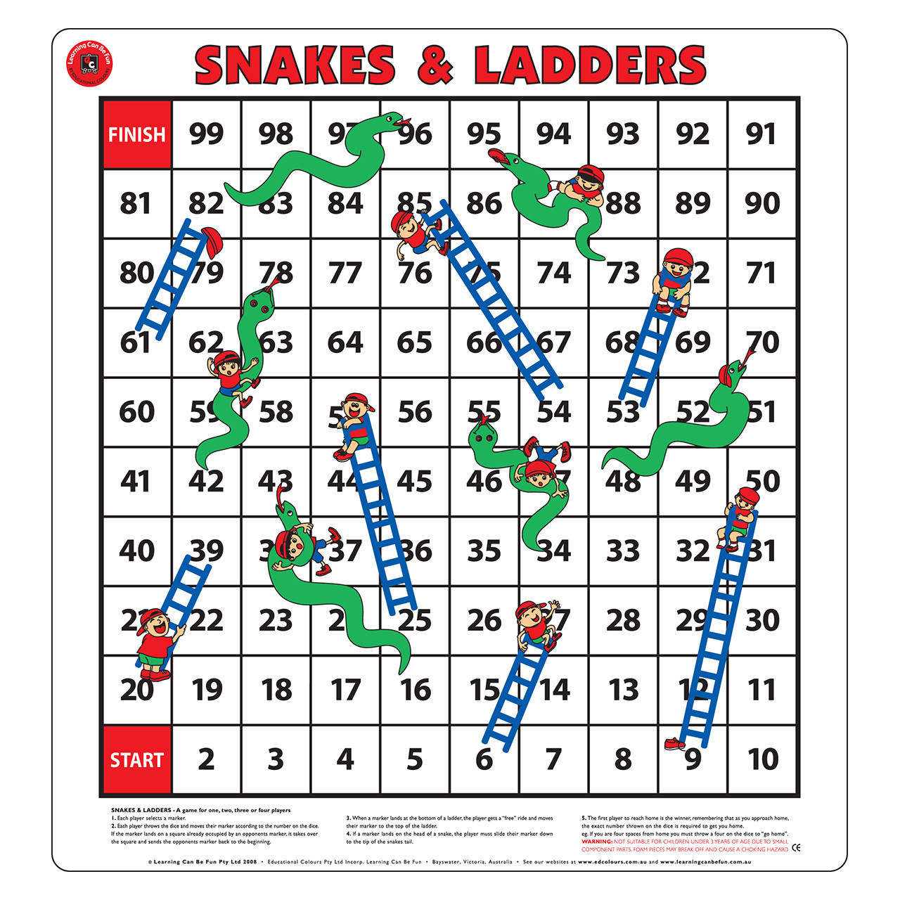 Snakes and Ladders Floor Game Mega Office Supplies