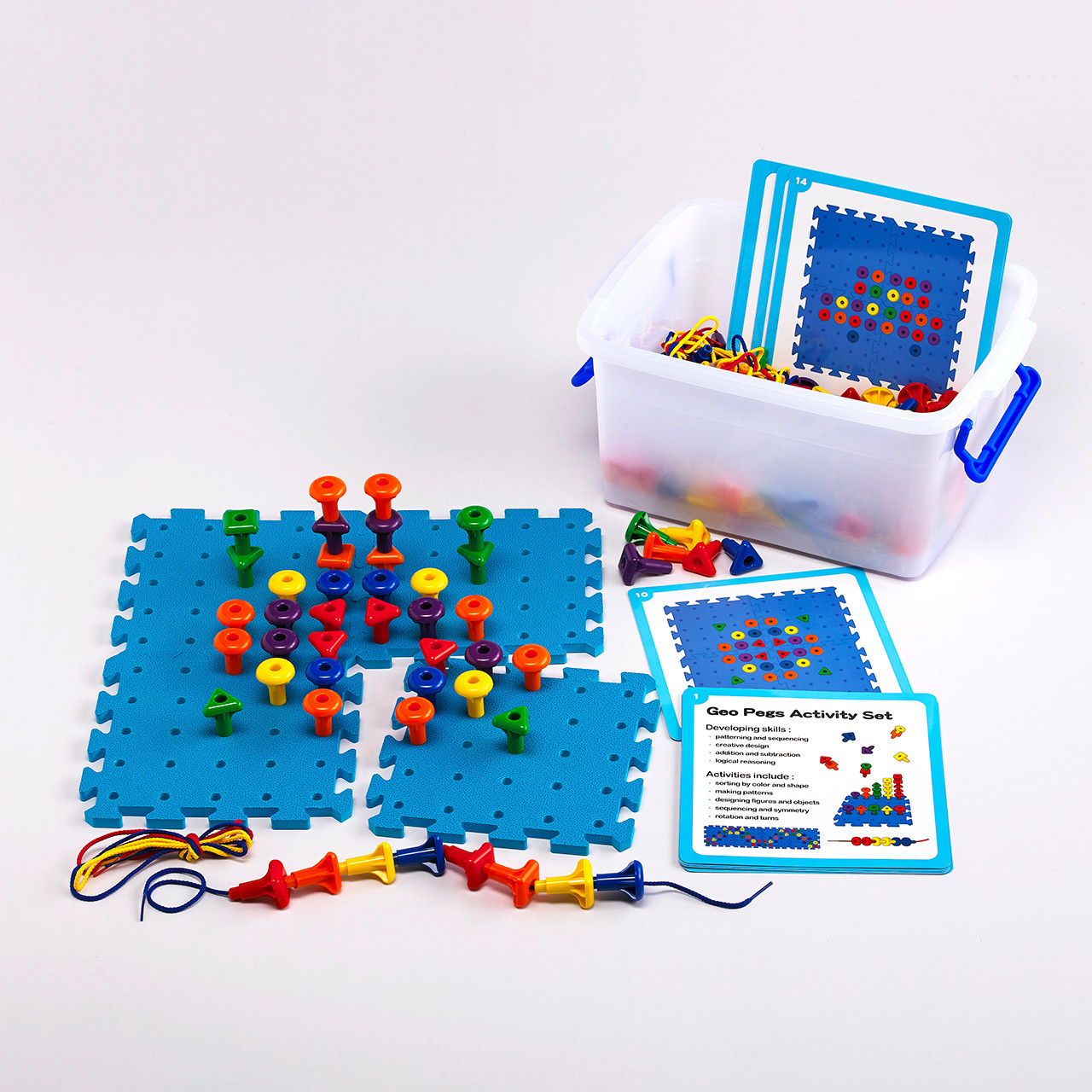 EDX Education Geo Pegs and Peg Board Activity Set Mega Office Supplies
