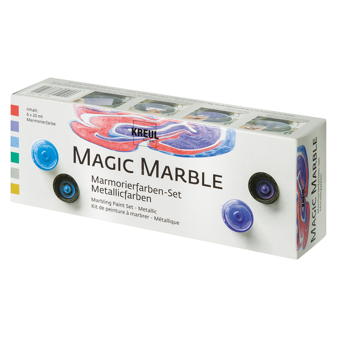 Magic Marble Paint Metallic Set of 6 | Mega Office Supplies