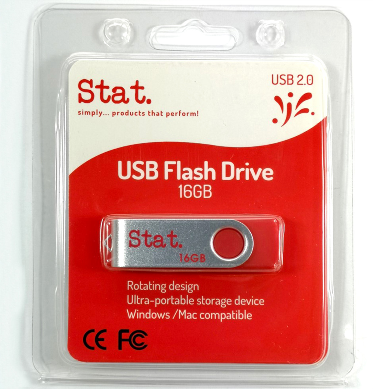 16GB PinStripe USB Flash Drive – Black: Everyday USB Drives - USB