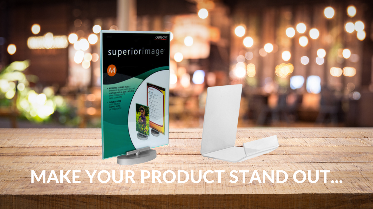 Boost Your Marketing Display with Deflecto Universal Display Stand and Sign Holder Boost Your Marketing Display with Deflecto Universal Display Stand and Sign Holder