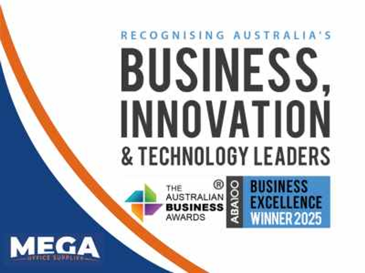 Mega Office Supplies Recognised as an ABA100® Winner for Business Excellence in The Australian Business Awards 2025