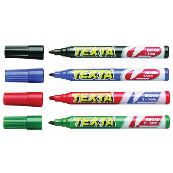 Texta #0202560 Bullet Tip Marker Black Box of 12 Mega