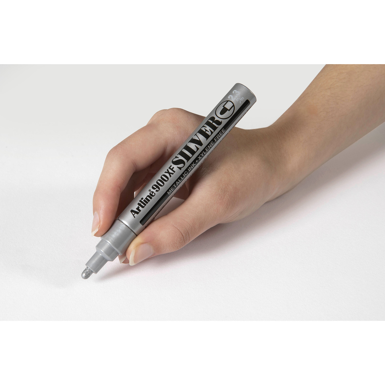 Artline 900 Metallic Marker Silver Bx12 Mega Office Supplies