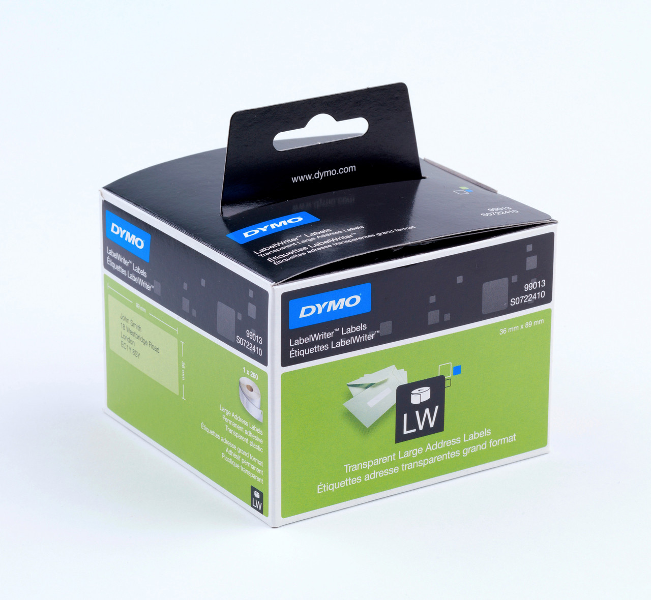 DYMO #SD99013 LabelWriter LW Clear Permanent Address Labels 89 x 36mm ...