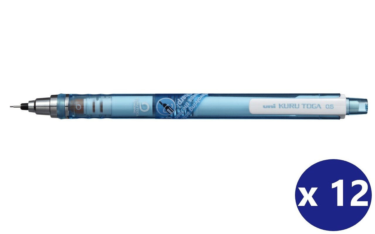 Uni Kuru Toga Mechanical Pencil Blue 12pk - Main Image