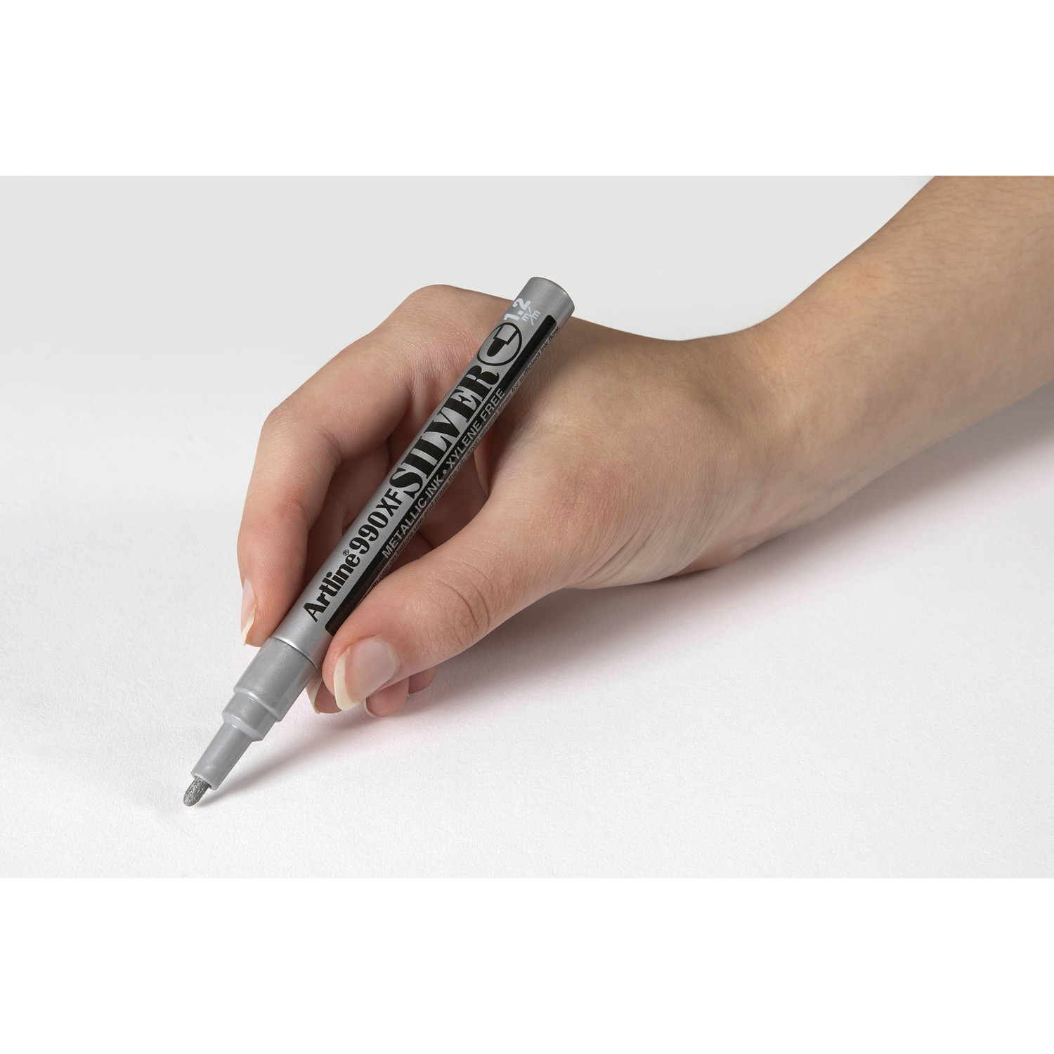 Artline 990 Metallic Marker Silver Bx12 Mega Office Supplies