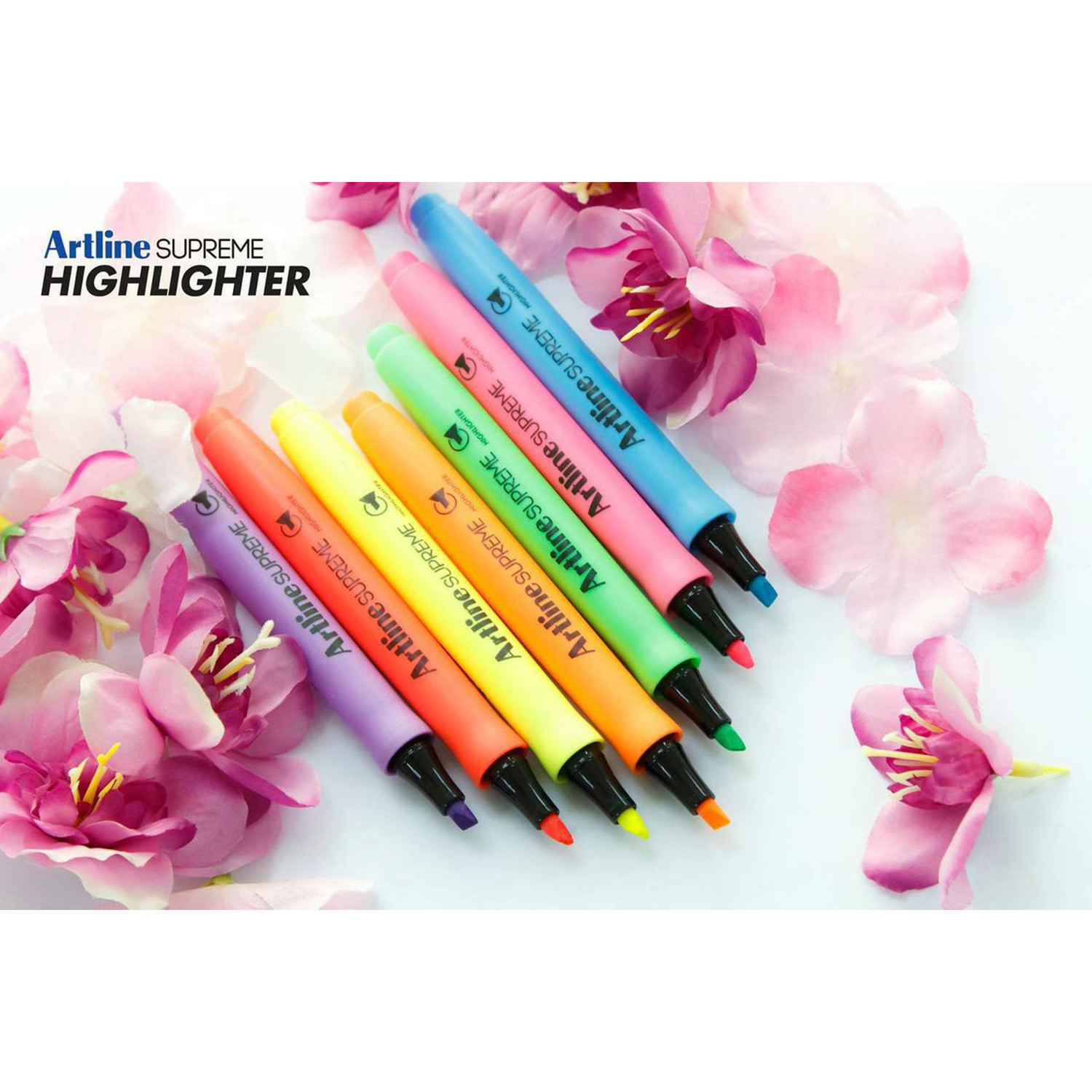 Artline Supreme Highlighter Assorted Pk8 Mega Office Supplies