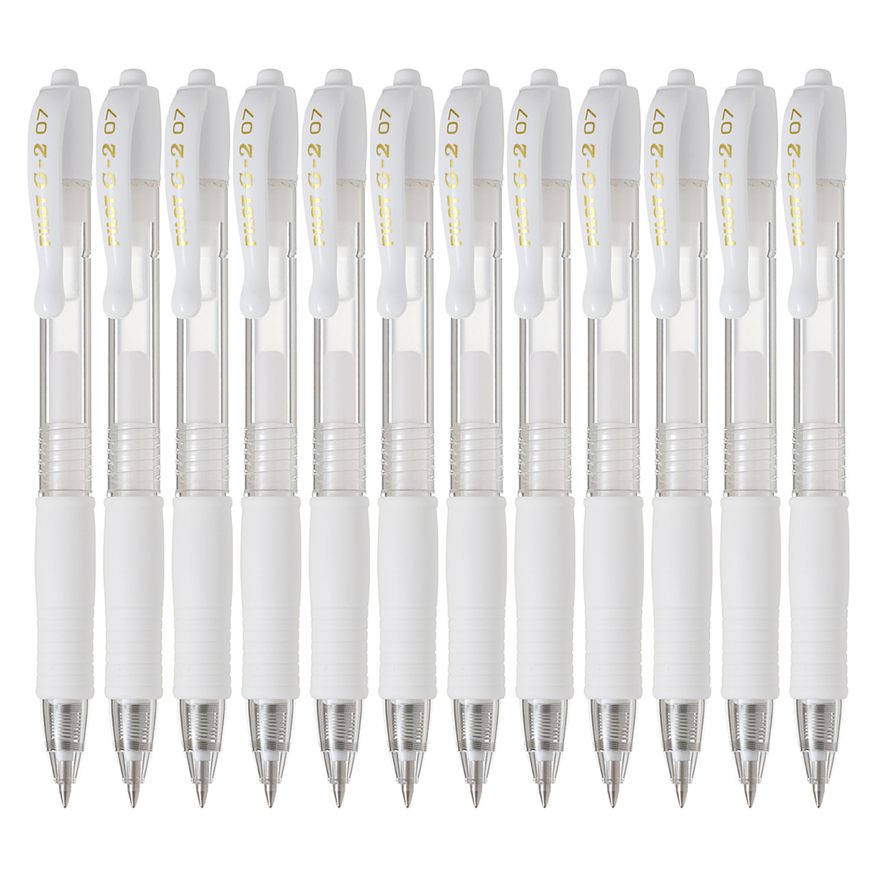 Pilot G2 Ret Gel Pen Fine Pastel White Box 12 Mega Office Supplies