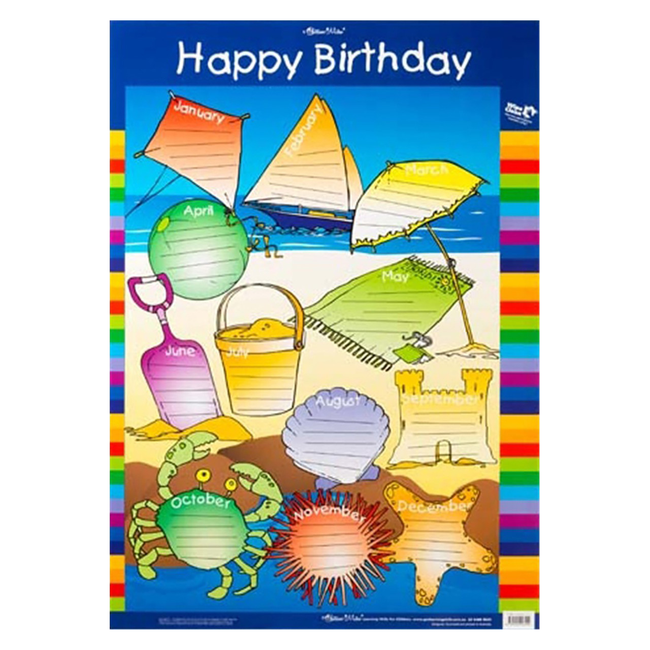 Happy Birthday Wall Chart Mega Office Supplies