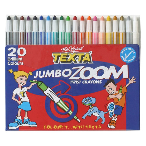 OSMER TWIST JUMBO CRAYON 6MM 12 COLOURS - TWC12C