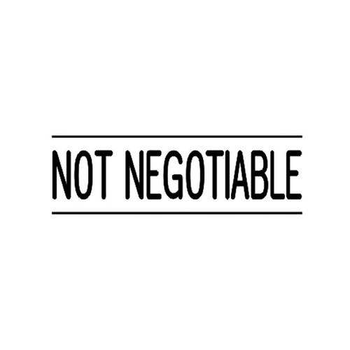 Deskmate 0273590 Pre-Inked Office Stamp "Not Negotiable" Black | Its A Mega Thing