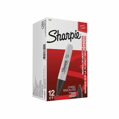 Sharpie S38201 Classic Chisel Tip Permanent Marker Black - Box Of 12 | Its A Mega Thing