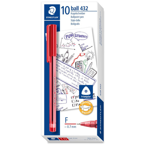 STAEDTLER triplus ball - 4 Stylos à bille - couleurs assorties