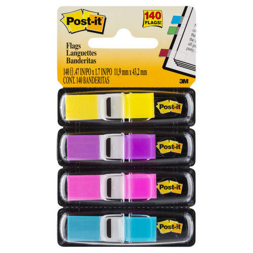 Post-it 70071351343 Mini Flags 683-4AB 12x45mm Assorted Bright Colours - 35/Colour, 140/Pack | Its A Mega Thing