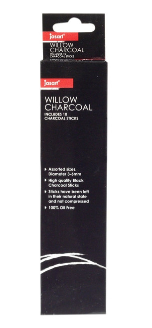 Jasart Willow Charcoal Sticks 10 Pack