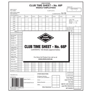 Zions 68P1 Club Award Time Sheets (Permanent Employees) | Its A Mega Thing