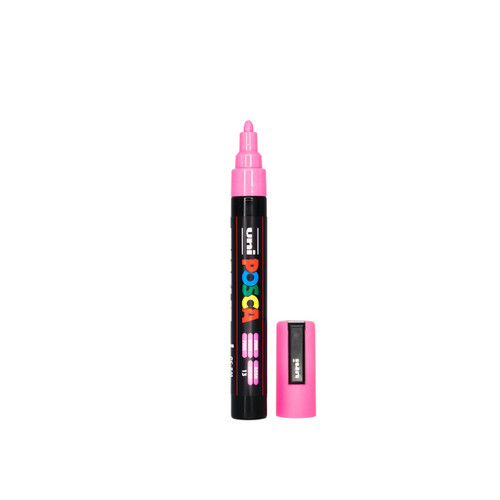 Uni Posca PC-5M Paint Marker Pens - Fluorescent Set of 4 - in Wallet 