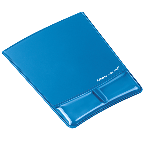 Fellowes #9182201 Mouse Pad & Wrist Rest Gel Clear - Blue | It's A Mega Thing