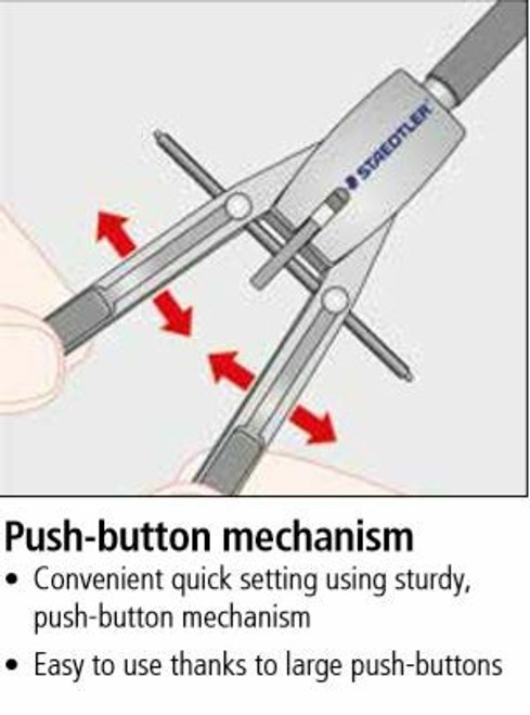 STAEDTLER - Mars® Comfort 551 02 - Compas de Précision - Avec Rallonge
