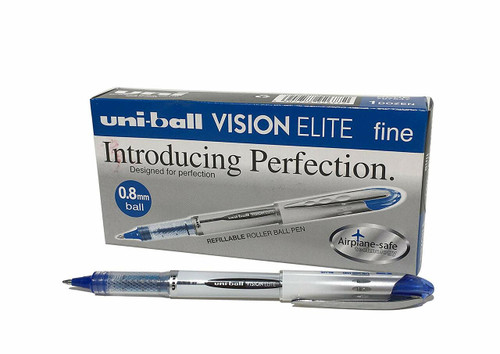 Uni-Ball Vision Elite Fine Blue/Black Pen - Box of 12