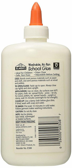 Elmer's E301 Washable & Nontoxic School Glue  - 1.25 fl oz bottle