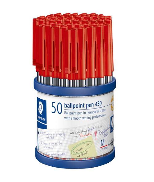 STAEDTLER Stick 430 Fine Tip Ballpoint Pens - Blue Red Black - Choose  Quantity