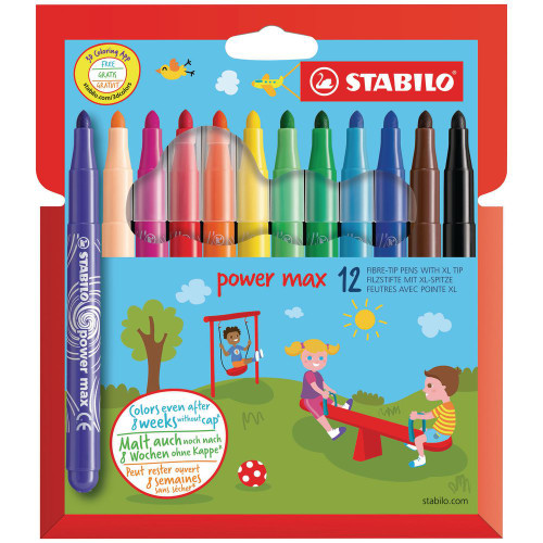 Stabilo Aquacolour Water Soluble Pencil Crayons Set Of 12