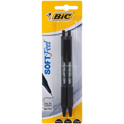 BIC 4 Colours Velours Ball Pens Medium Point (1.0 mm) - Assorted Barrel  Designs, Pack of 3 BIC